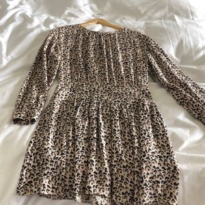 Leopard Print Silk Dress